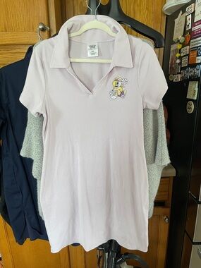 Looney Tunes Dress Women’s XXL Lilac Polo Ribbed Cotton